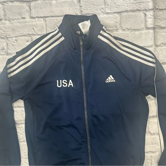 Adidas Navy USA Track Jacket - Picture 2 of 4